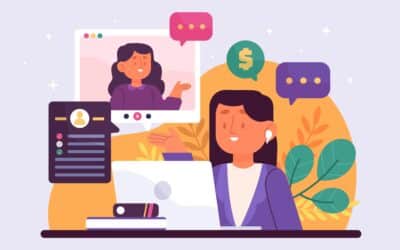 Agente virtual com IA atendendo clientes por chat digital