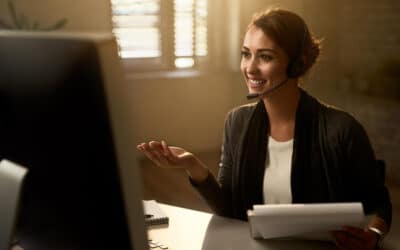 Agente virtual de voz com Inteligência Artificial no atendimento Agente virtual de voz realizando atendimento inteligente com IA para reduzir filas e agilizar o suporte ao cliente.