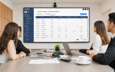 Treinamento de atendimento com IA utilizando dashboard de monitoramento em tempo real para análise de desempenho da equipe.